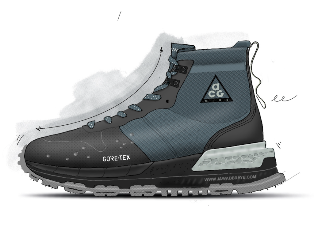 Footwear design process screenshot, archive image